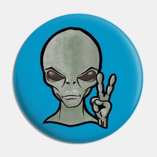 Peace Alien Pin