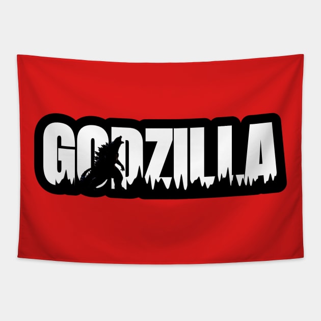 White Godzilla Kids Tapestry by Droneiki