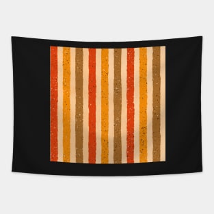 Textured earth coloured vertical stripes, organic lines Tapestry