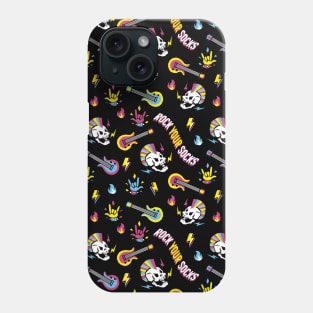 Rock and Roll Skull by Tobe Fonseca Phone Case