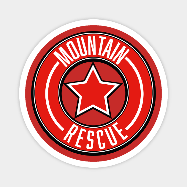 Mountain Rescue retro logo Magnet by nickemporium1