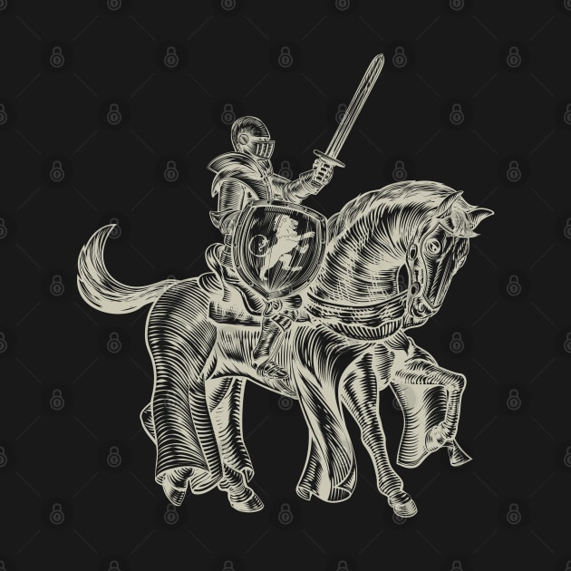 medieval knight on a horse by Love My..