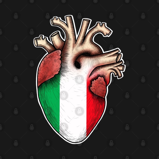 I love Italy,human heart anatomy ,I love my heart by Artardishop