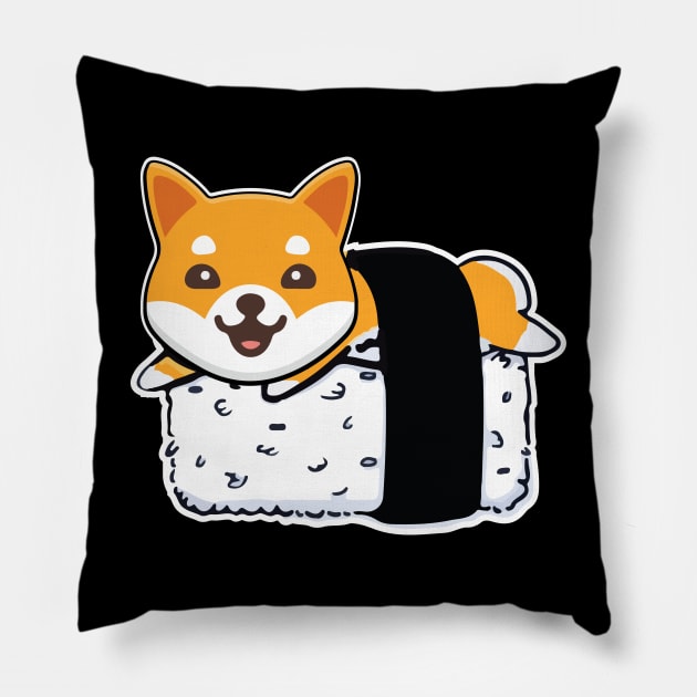 Shiba inu sushi doge doggo meme Pillow by franzaled