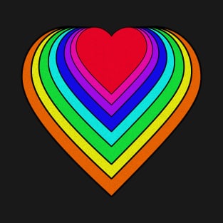 Rainbow Heart Diversity Pride T-Shirt