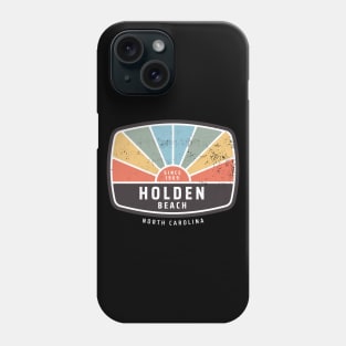 Holden Beach, North Carolina Vintage Distressed 70s Style Sunrise Phone Case