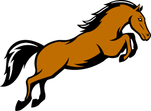 Jumping Brown Horse Logo Magnet