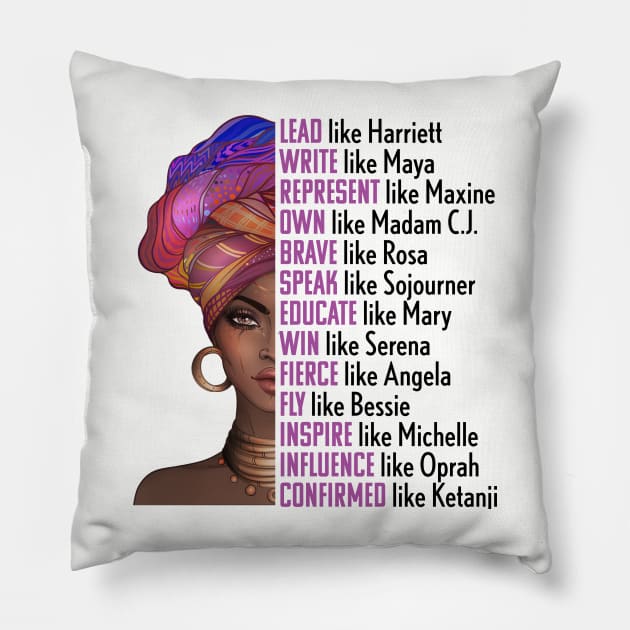 Women of Black History, Legends, Powerful Black Women, Black History, Phenomenal Black Women Pillow by UrbanLifeApparel