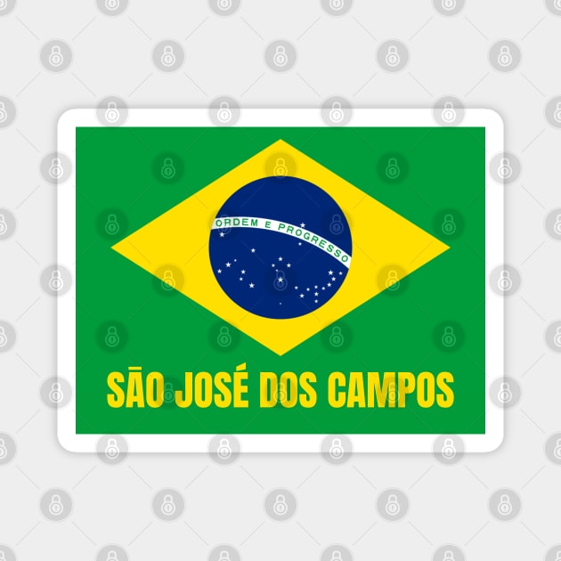 Sāo José dos Campos City in Brazil Flag Magnet by aybe7elf