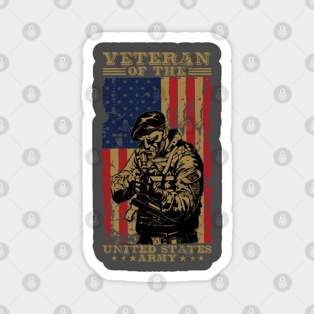 Veteran US Army T-Shirt Magnet by Kingdom Arts and Designs