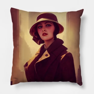 Diesel Punk Woman Pillow