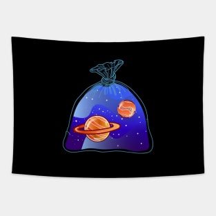 Planets in plastic bags Tapestry