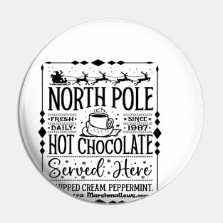 North pole fresh daily since 1987 hot chocolate served here whipped cream peppermint. extra marshmallows Pin