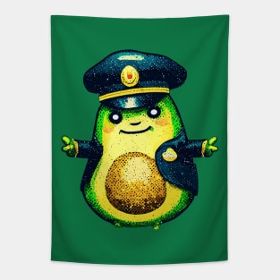 Retro avocado policeman Tapestry