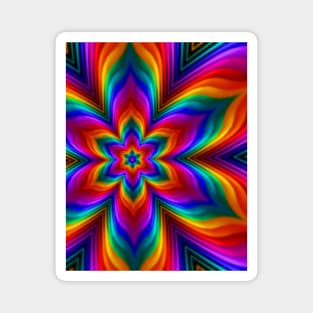 Rainbow Flower Magnet