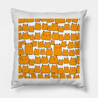 yellow cats Pillow