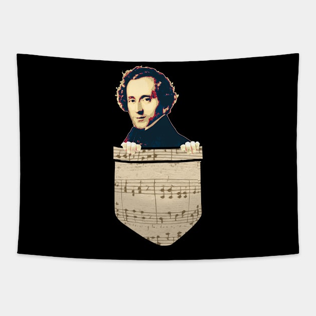 Felix Mendelssohn In My Pocket Tapestry by Nerd_art