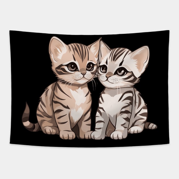 Baby Bengal Cat Tapestry by animegirlnft