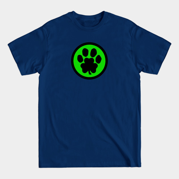 Disover Paw Shamrock (black and green) - Pawprint - T-Shirt