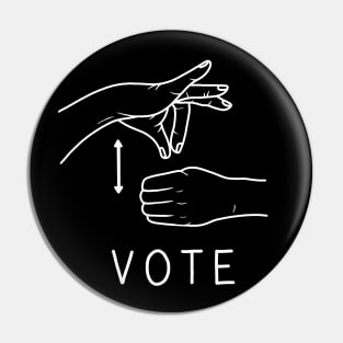 Vote ASL Pin