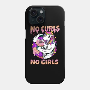 No Curls No Girls: Fit-n-Fabulous: Hilarious Unicorn Working Out Phone Case