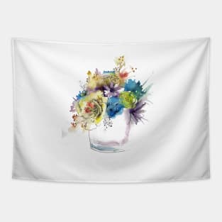 Watercolor bouquet Tapestry