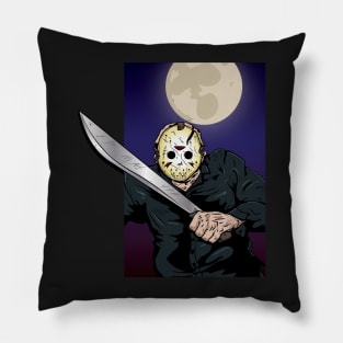 Machete Weilding Hockey Fan Pillow