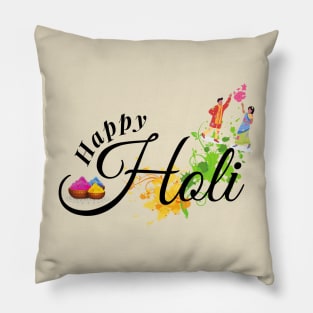 Happy Holi Festival Pillow