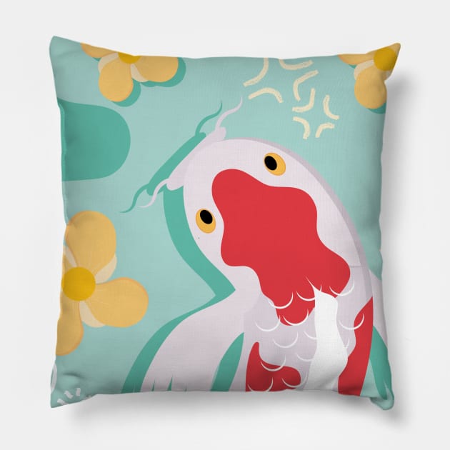 Koi fish art japanese style Pillow by livilop