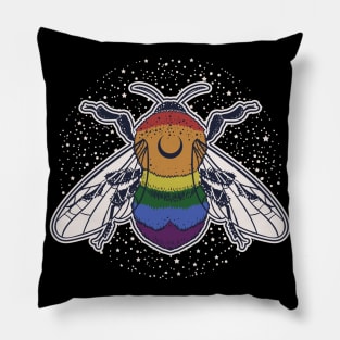 Gay Rainbow Bee Proud LGBT Pride Flag Pillow