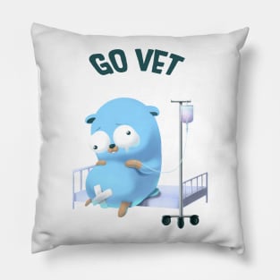 Golang Gopher Mouse Go Vet Pillow