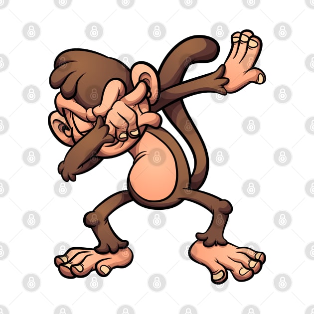 Dabbing cartoon monkey by memoangeles