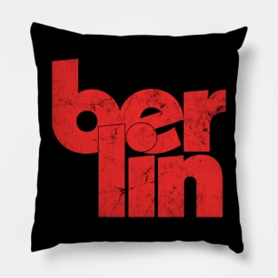 Berlin //\\// Retro Typography Design Pillow