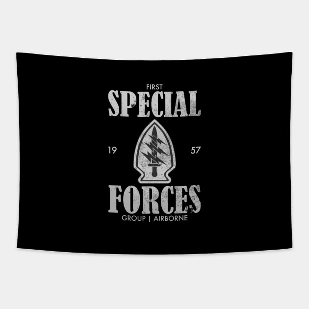 1st Special Forces Group (Airborne) (distressed) Tapestry by TCP