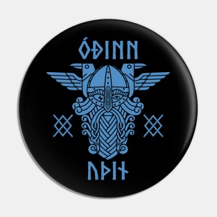 Odin Norse God Futhark Runes Pagan Viking Mythology Allfather Pin