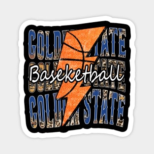 Graphic Basketball Golden State Proud Name Vintage Magnet