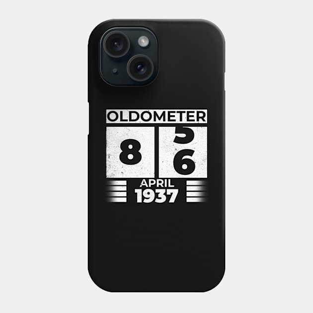 Oldometer 86 Years Old Born In April 1937 Phone Case by RomanDanielsArt