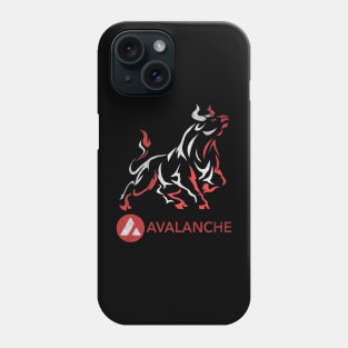 Bull Market Avalanche AVAX Coin To The Moon Crypto Token Cryptocurrency Wallet Birthday Gift For Men Women Kids Phone Case