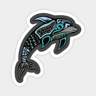 Dolphin Artistic Design in Color Magnet