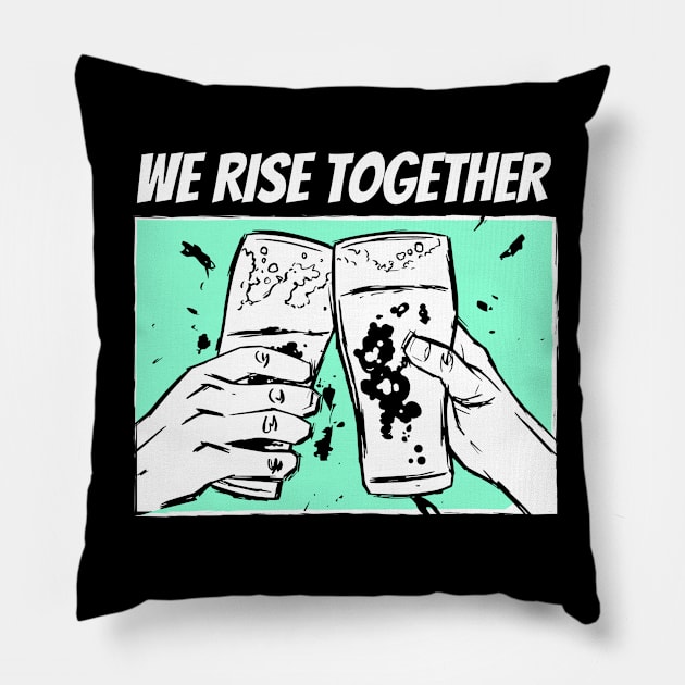 We Rise Together : Black Live Together (Cheer) Pillow by BRVND Marketplace