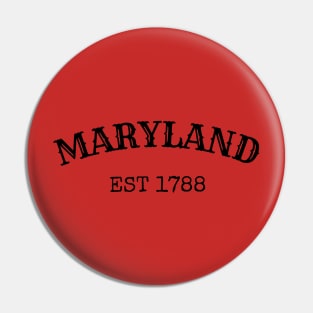 Maryland Est 1788 Pin