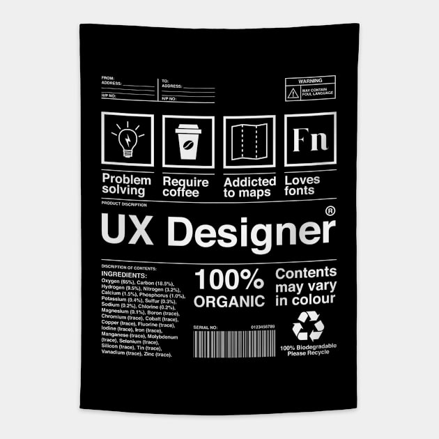 UX Designer Product Package Carton Ingredients Tapestry by Live.Good