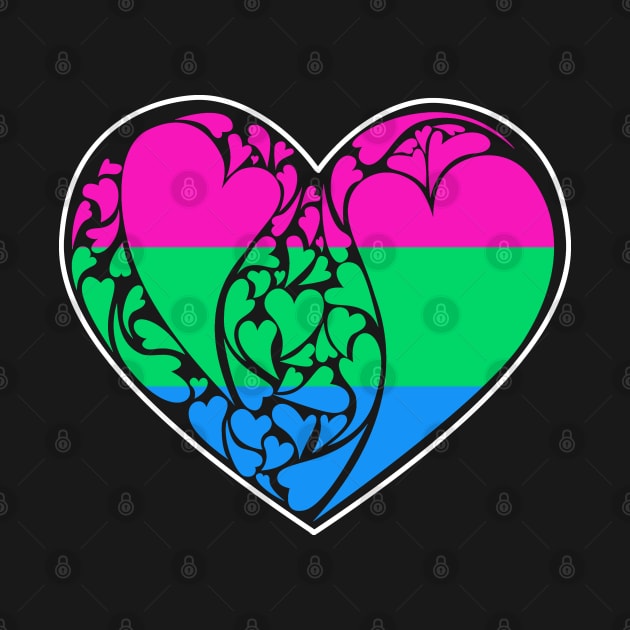 Polysexual Flag LGBT+ Heart by aaallsmiles