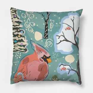 Red Bird Pillow