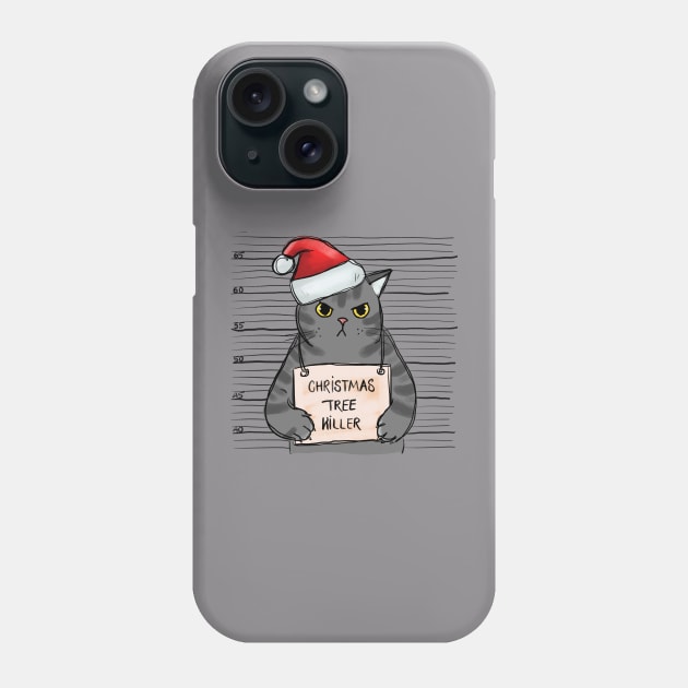 Christmas Tree Killer Phone Case by TeesByKimchi