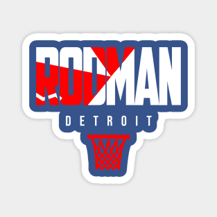 Rodman Detroit Basketball Magnet