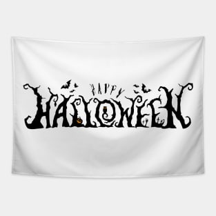 Happy Halloween Funny Slogan Lettering Tapestry