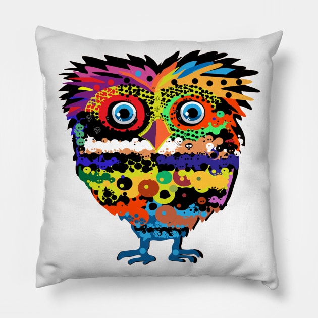 Bird lover Colorful Pillow by Mako Design 