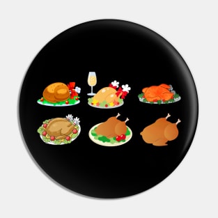Happy Thanksgiving Turkey Feast Pin