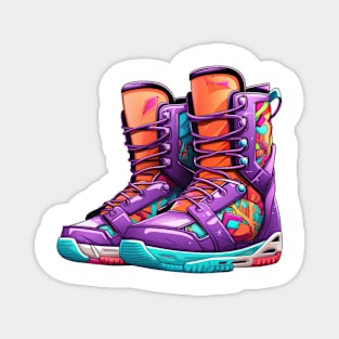 90s Retro Snowboard Boots Magnet